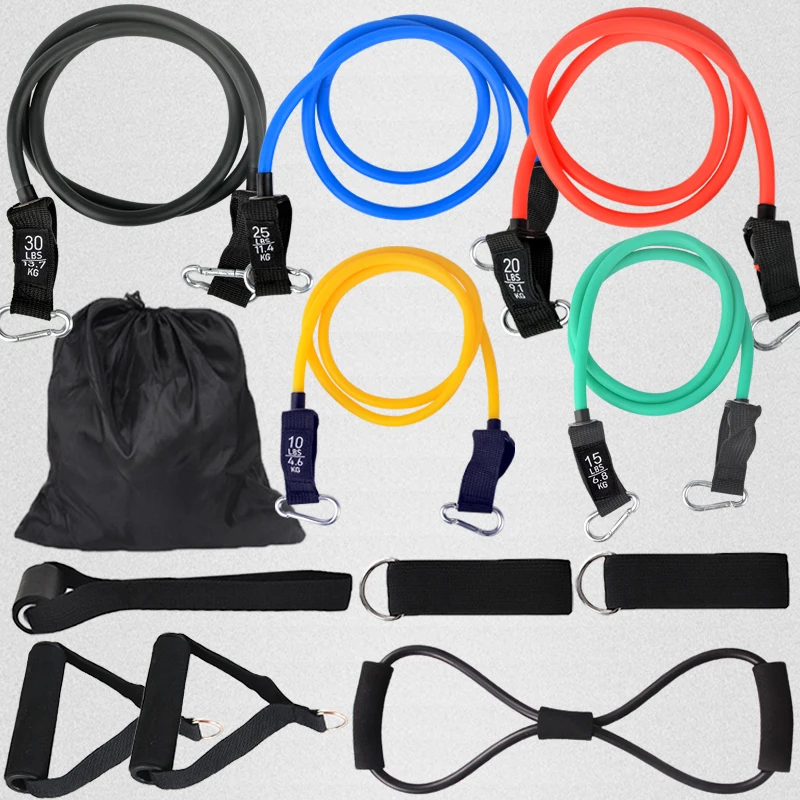 12PCS Resistance Bands Set Bodybuilding Home Gym Equipment Professional Training Weight Fitness
