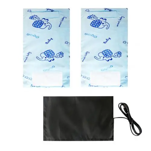 A Blue Портативный usb-подогреватель для бутылочек с молоком для новорожденного ребенка, подогреватель для коляски, автомобильная изолированная сумка с мешочком для подогрева молока - Цвет: A Blue