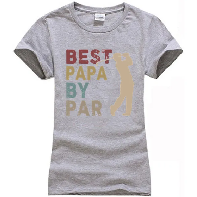 Мужские Fathers Day best Papa по пар Забавный Подарок Для Гольфа Рубашка - Цвет: women Light grey