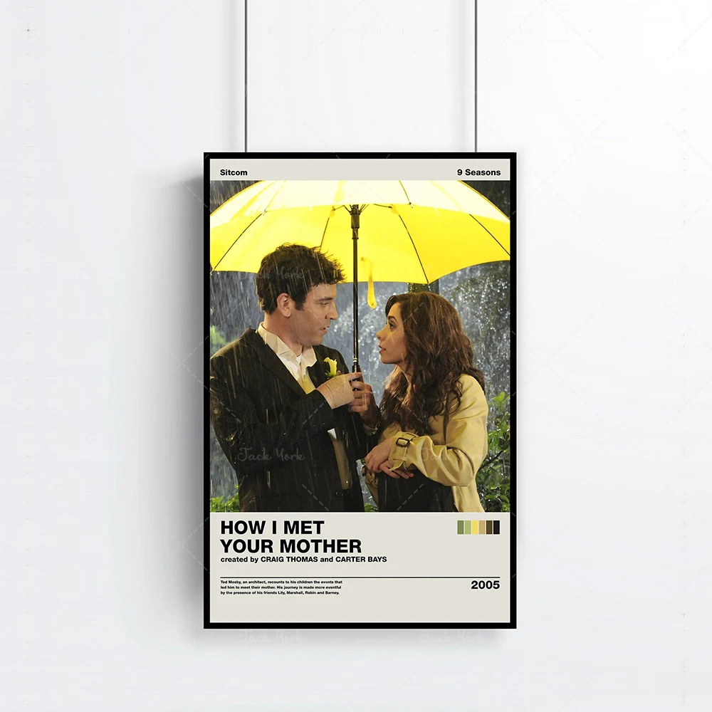 How I Met Your Mother Poster  Vintage Retro Art Print  Minimalist Poster  Wall A 