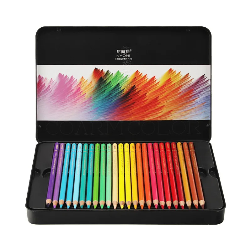 

NYONI 48/72 Colors Colored Pencils Oil-based Lapis De Cor Professional Soft Core Painting Colored Pencil Set Art Supplies