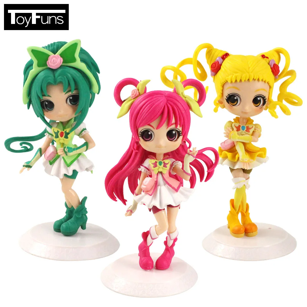 17cm 3pcs Anime Yes Pretty Cure 5 Precure Yumehara Nozomi Kasugano Urara Akimoto Komachi Pvc Action Figure Model Toys Gifts Action Toy Figures Aliexpress