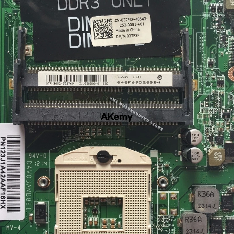 Материнская плата для ноутбука DELL N7110 PC 09NWTG DAV03AMB8E1 full tesed DDR3