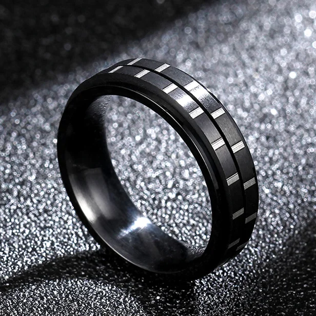 6 мм вращающееся кольцо, винтажный светильник, полированные кольца для мужчин и женщин 316L, подвески из нержавеющей стали