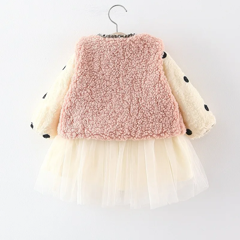 Зимнее милое платье принцессы для девочек; детское плюшевое платье для отдыха