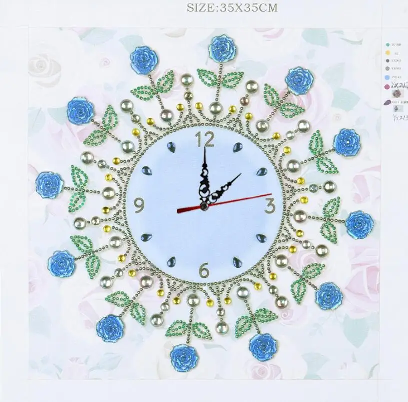 DIY настенные часы Алмазная картина полная специальная форма дрели вышивка настенные часы вышивка цветок бабочка крест вышивка часы