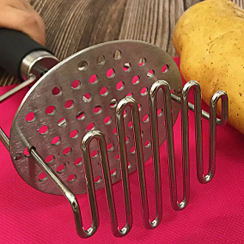 

Stainless Steel Potato Masher with Handle Retractable Spring DIY Mashed Potatoes Easy to Use Tool HUG-Deals