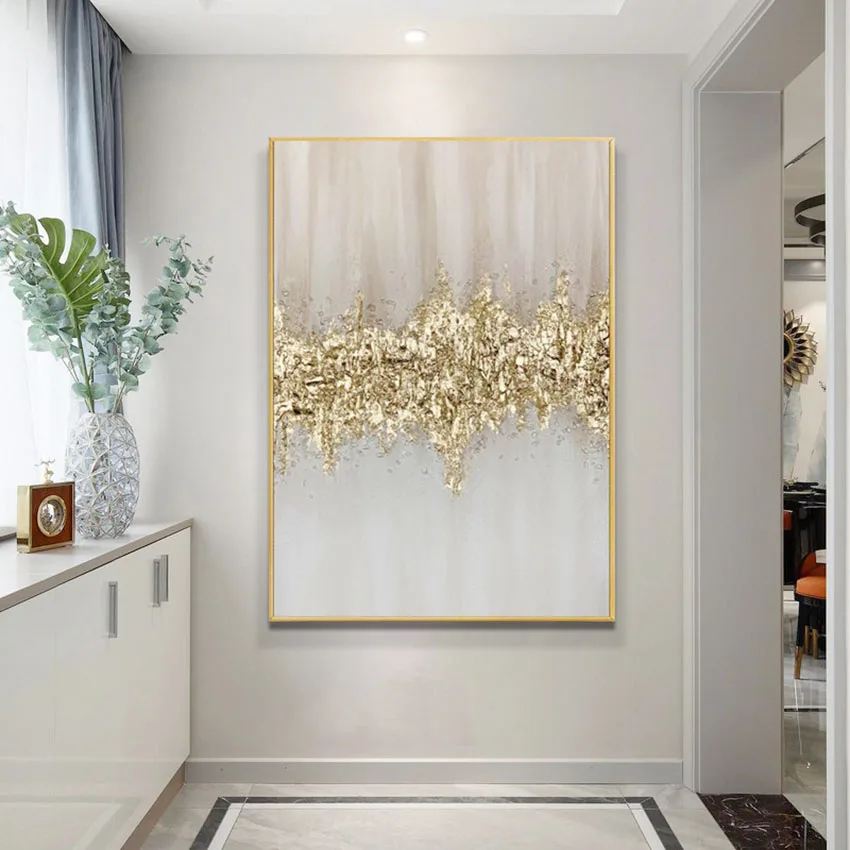 Golden Foil Textured Canvas 1