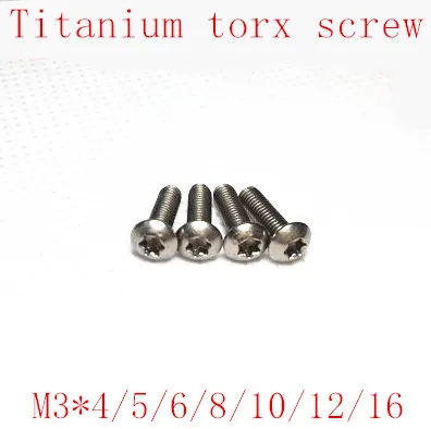 20 штук titanium винт M3* 4/5/6/8/10/12/16 titanium Torx круглая кнопка головкой