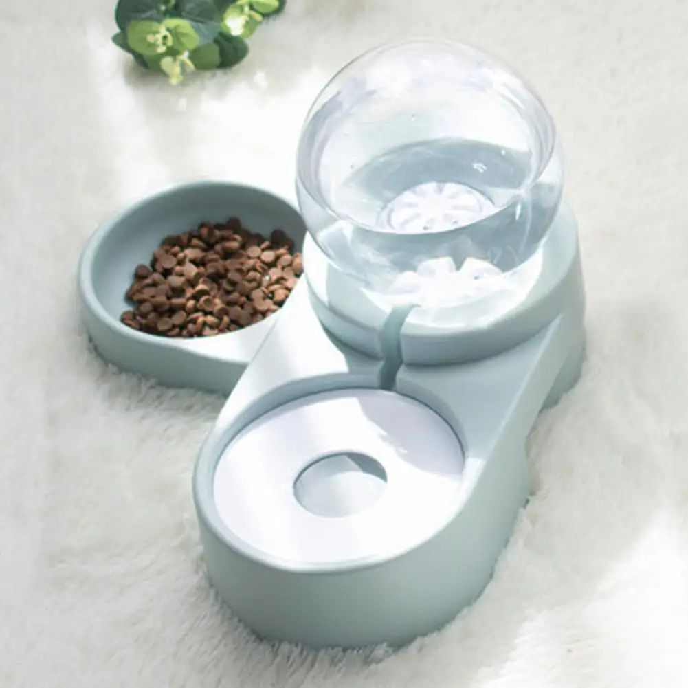 DishyKooker Bubble Cat еда автоматическая кормушка не мокрый рот поилка для кошек товары для собак - Цвет: light blue
