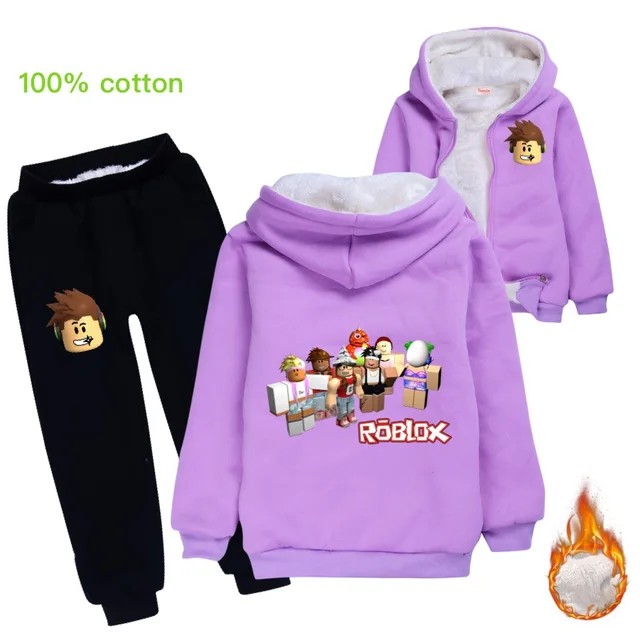 Girls Clothing Sets Winter Thick Plush Roblox Children Clothes