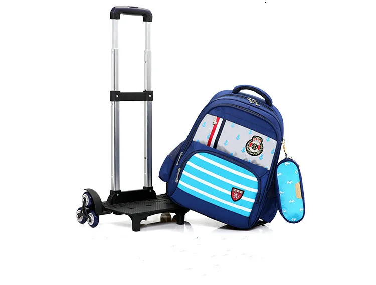 Grils Children Trolley school Backpack School Bags Removable Wheeled Bags Nylon Orthopedic Backpacks for teenagers boys Mochila