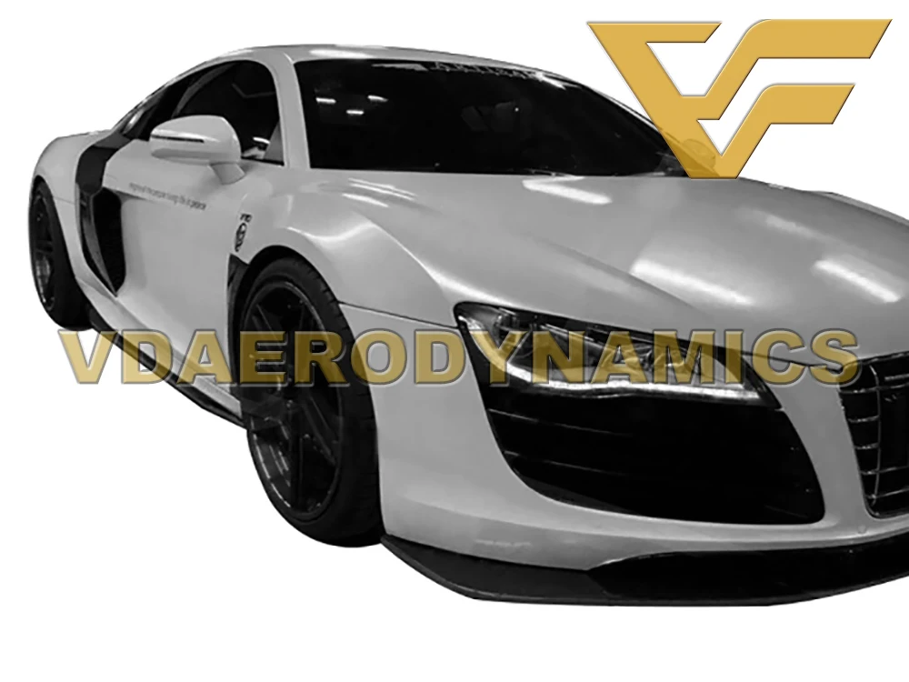 Подходит для 07-15 Audi R8 VAD-A из углеродного волокна полный набор губ(передняя губа задняя губа диффузор боковые юбки