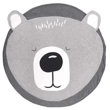 90 см детский игровой коврик, круглый ковер, хлопок, круглый медведь, ковер для детской комнаты, детский коврик, коврик для ползания, игровой коврик