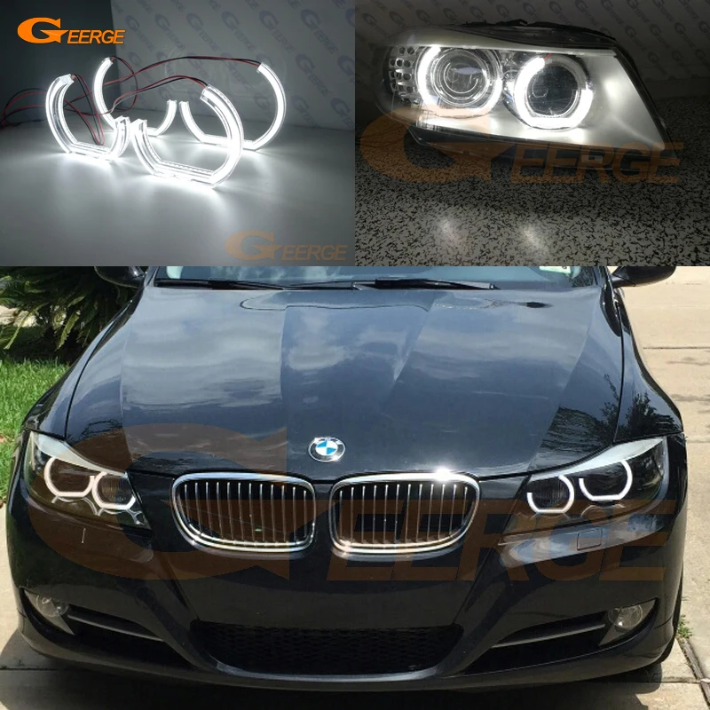 BMW 3 시리즈 E90 E91 E92 E93 제논 헤드라이트용 우수한 DRL 크리스탈 울트라 브라이트 DTM M4 스타일 LED 엔젤 아이 키트 헤일로 링