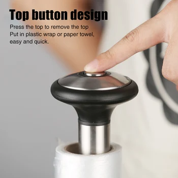 

Multifunctional Modern Stainless Steel Desktop Stand Spring Roll Paper Holder
