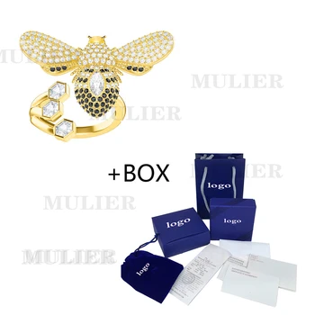 

SWA High Quality Gorgeous Dazzling Bee Ring Shiny Crystal Lady Anniversary Wedding Romantic Luxury Jewelry 5390697