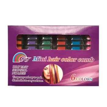 

6pcs / set Disposable Hair Comb Dye Sticks Optional Dye Hair Chalk Colorant Comb Hair Styling Dye Comb