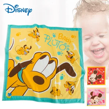 

Disney new Mickey Pluto cute square bathroom towel cotton gauze baby children hair towel cartoon