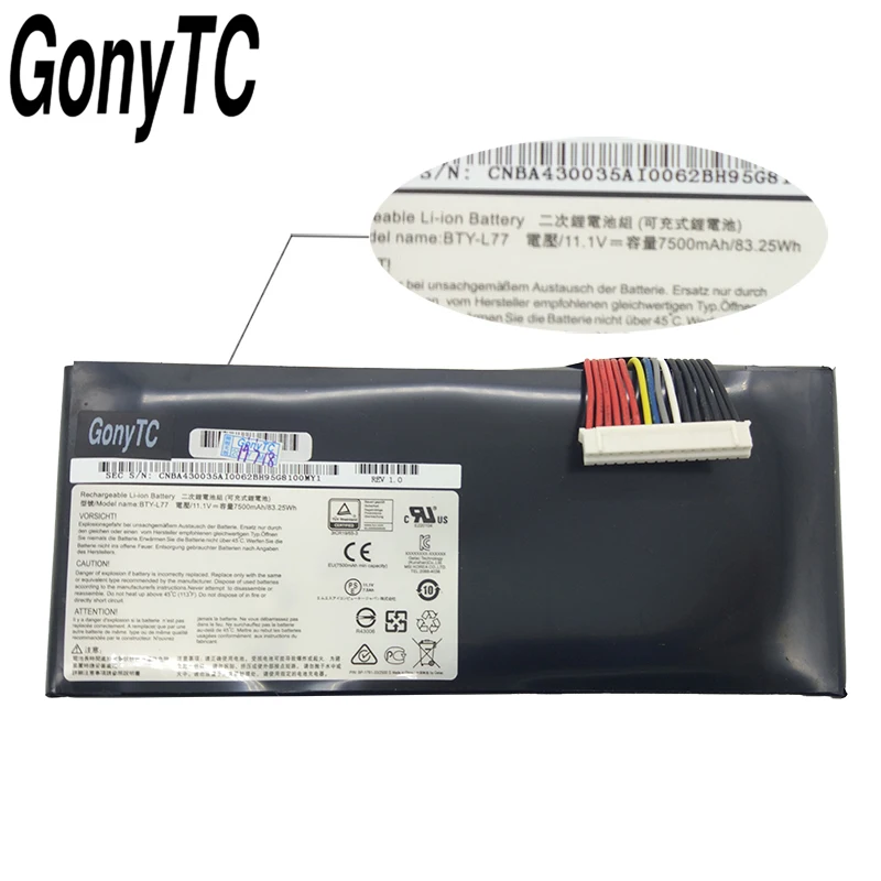 GONYTC BTY L77 ноутбук Батарея для MSI GT72 2QD GT72S 6QF GT80 2QE GT80S WT72 MS 1781 1783 2PE 022CN 1019XCN