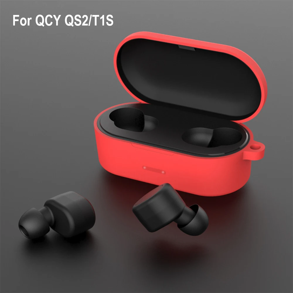 Силиконовый чехол для QCY T1/QS2, настоящие беспроводные Bluetooth наушники, Противоударные Защитные Сумки для QCY T1S 5,0, чехол, зарядная коробка
