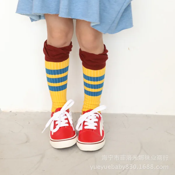 Spring And Autumn New Products Large Flounced Thin Stripes Western Style Men And Women Children Tube Socks
