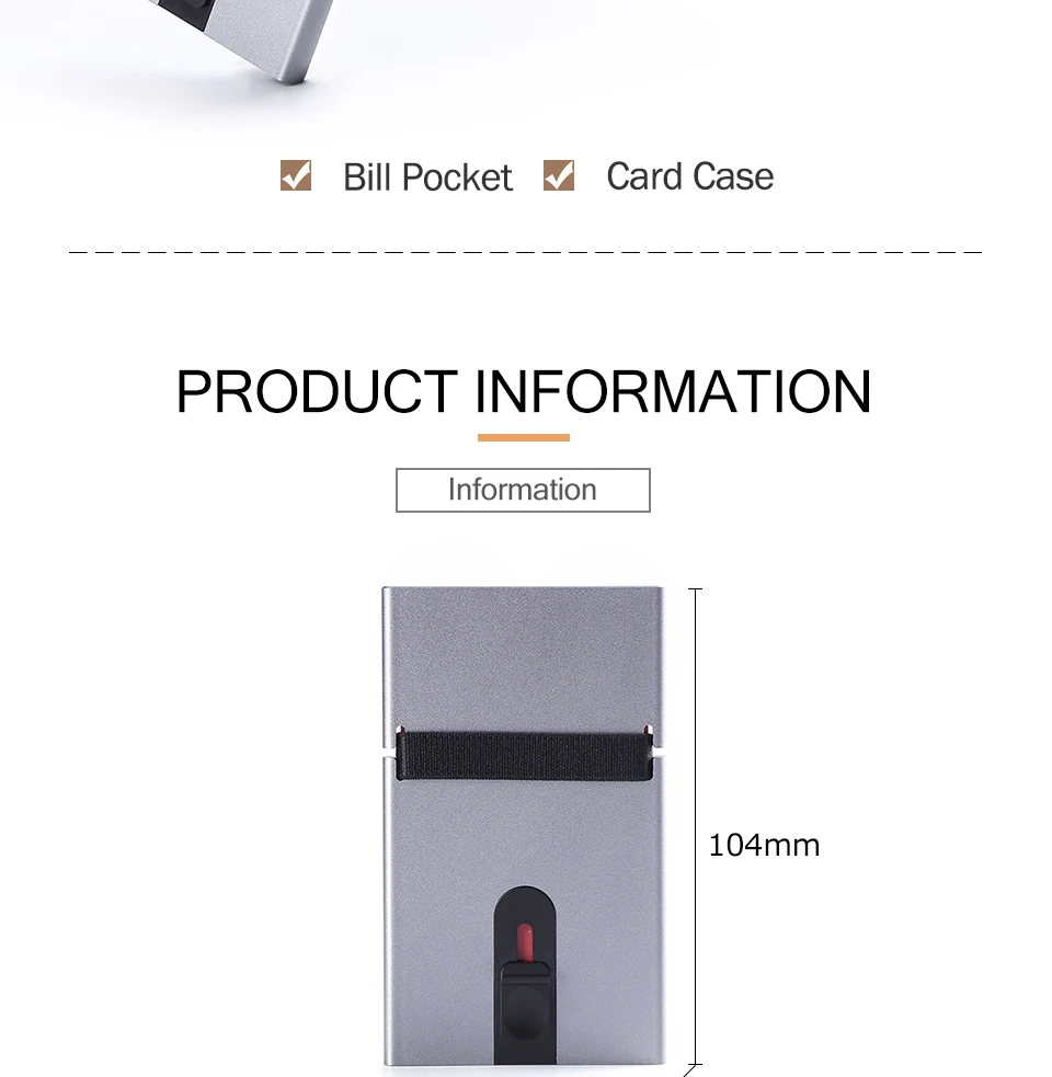 Анти кредитная карта, RFID держатель коробка для мужчин бизнес ID карты Кошелек из искусственной кожи Автоматический Футляр для карт алюминиевые кошельки унисекс для женщин