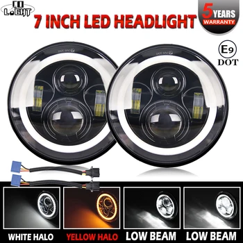 

CO LIGHT 7" LED Headlights 80W H4 Hi/low Beam Angle Eye Auto Led Driving Lights For Offroad Niva Lada 4x4 12V 24V 6500K 3500K