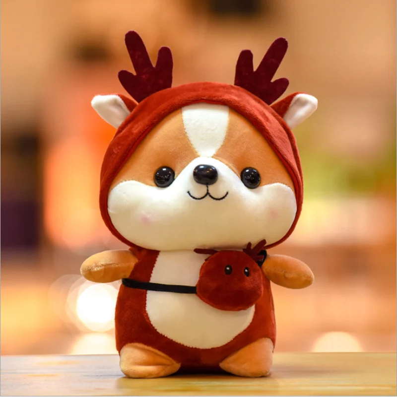 Creative squirrel doll soft and cute turned dinosaur plush toy children dolls to send female birthday Christmas gift doll
