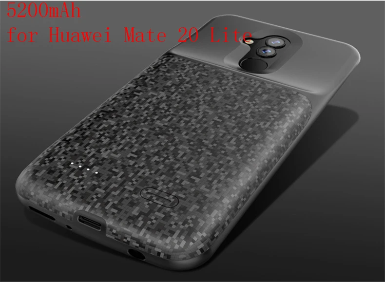 Для huawei mate 20 зарядное устройство чехол mate 20 Lite силиконовый ультра тонкий ударопрочный Powerbank для huawei mate 20 Pro Чехол для батареи - Цвет: Mate 20 Lite Black