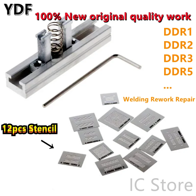 Memory Direct Heat BGA Reballing Stencils Template Holder Jig For DDR1 DDR2 DDR3 DDR5 DR2-3 DDR3-2 GDDR5 Welding Rework Repair |