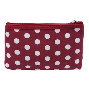 

Women Zipper Make Up Bags Dots Portable Travel Cosmetic Case Organizer Pouch Toiletry Wash Cosmetic Bag
