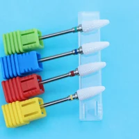 Ceramic Milling Cutter Manicure Nail Drill Bits Electric Nail Files Pink Blue Grinding Bits Mills Cutter Burr Accessories 4