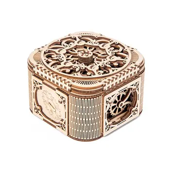 

Wooden mechanical transmission jewelry box assembly model treasure box jewelry box proposal vibrato gift