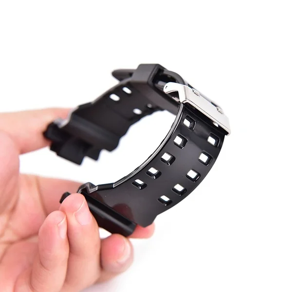 1pc Rubber Watchbands Men Black Sport Diving Silicone Watch Strap Band Metal Buckle For g-shock Accessories | Наручные часы