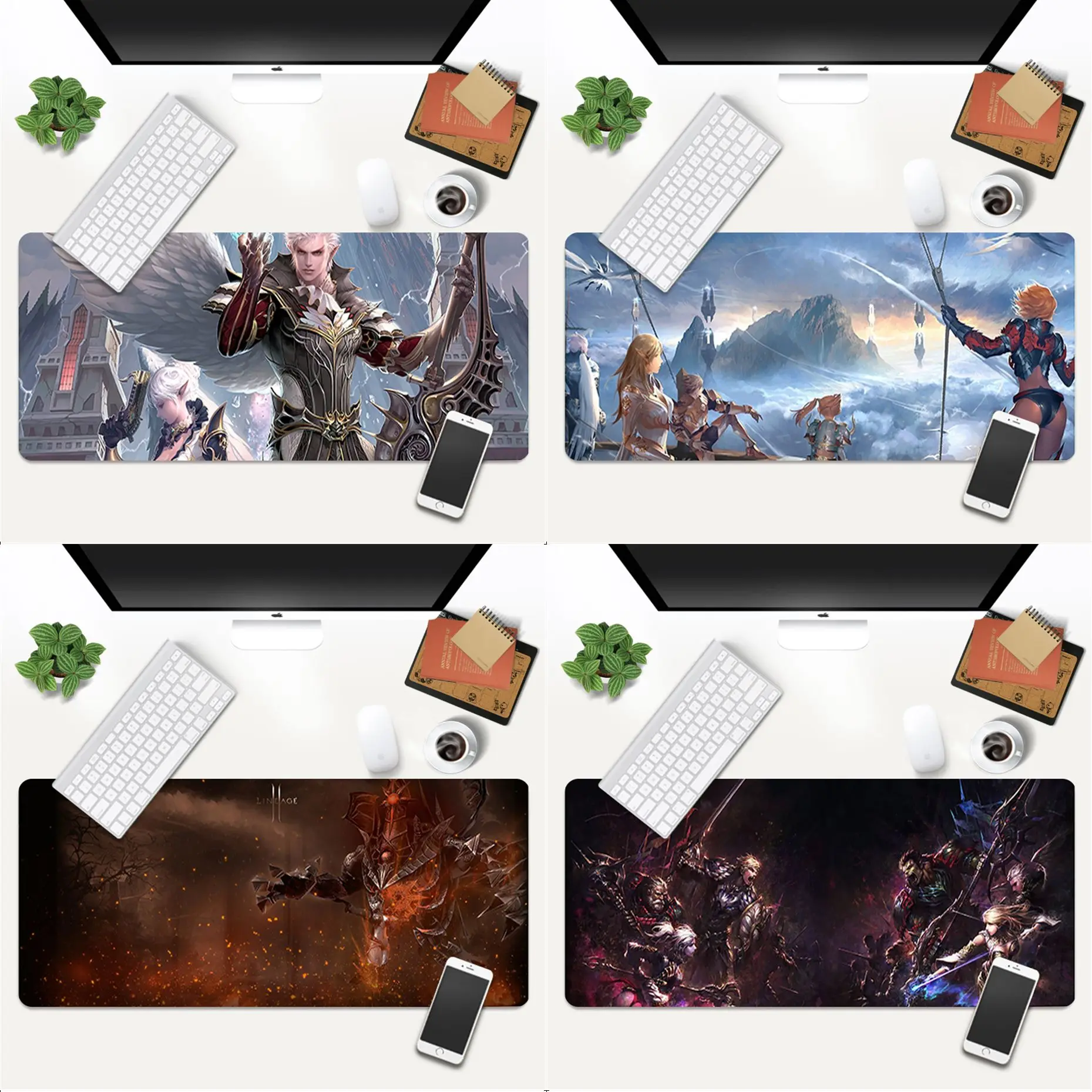 

MaiYaCa Vintage Cool lineage 2 Beautiful Anime Mouse Mat Gaming Mouse Pad Large Deak Mat 700x300mm for overwatch/cs go