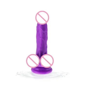 

Realistic Dildo with Lifelike Curved Shaft and Balls for Vaginal G-Spot Pleasure Dildo - Ultra-Soft Silicone Dildo with Strong