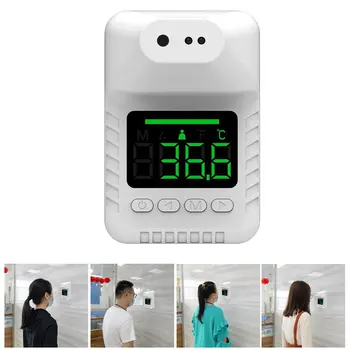 

K3X Non-contact Infrared Thermometer Digital Forehead Temperature Sensor Laser Gun with Fever Alarm Wall Mounted Thermometer