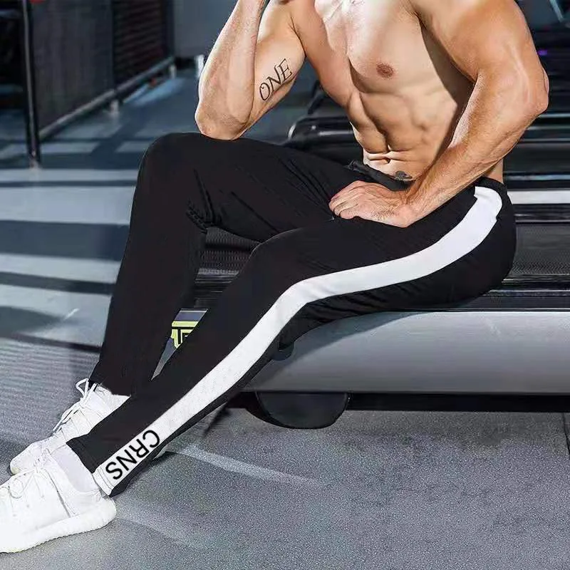 

ICPANS 2019 New High Quality Jogger Letter Gyms Pants Men Fitness Bodybuilding Gyms Pants Runners Clothing Sweatpants