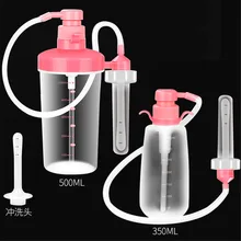 500ml/350ml vaginale Clearner Anal Douche lavement réutilisable médical vagin irrigateur cul Anus nettoyage seringue femelle vagin rondelle