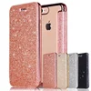 Luxury Glitter Leather Flip Wallet Case For iPhone 12 11 Pro XS Max XR X 7 8 Plus 6s Plus 5 5S SE2022 Clear Bling Back TPU Case ► Photo 1/6