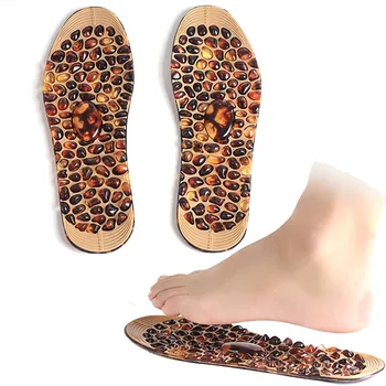 

1Pair Men Women Foot Massage Insole Soft Rubber Cobblestone Therapy Acupressure Pad For Shoes Heated Feet Massager Insoles