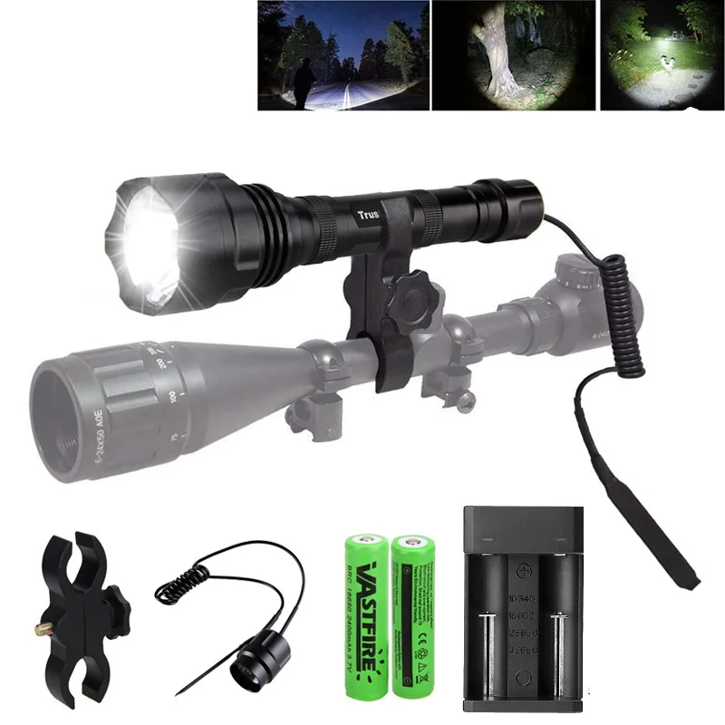 

Linterna LED Flashlight T6 1000LM Tactical Flashlights Aluminum Hunting Torch 18650 Flash Light Lamp T1 Powerful Focus Lante