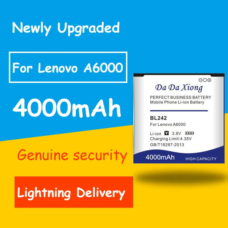 

Free shipping 4000mAh BL242 BL 242 Battery for Lenovo A6000 A6010 A3860 A3580 A3900 LeMeng K3 K30-T K30-W A6010 Plus batteria
