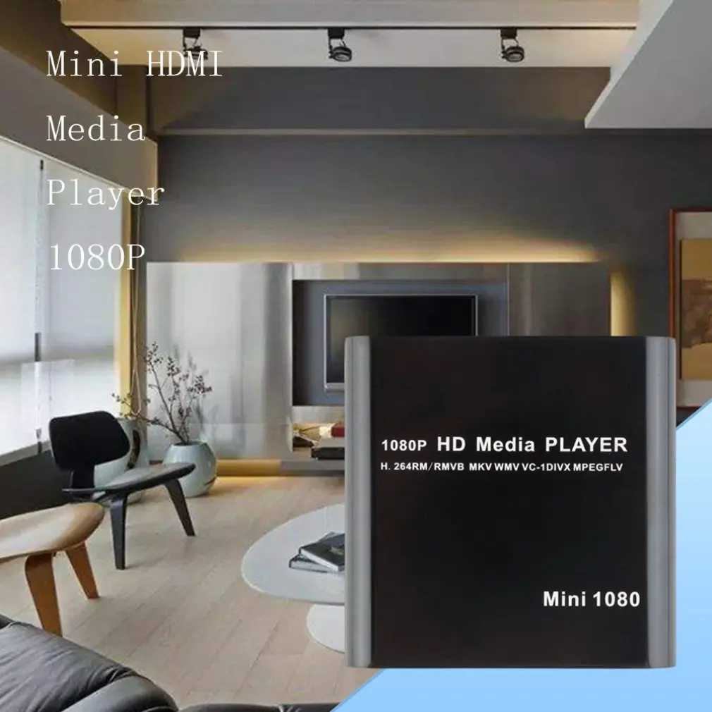 Мини HDMI медиа плеер 1080P HDD RM, RMVB, DIVX/AVI/MKV/USB/SD/MPEG JPEG MOV