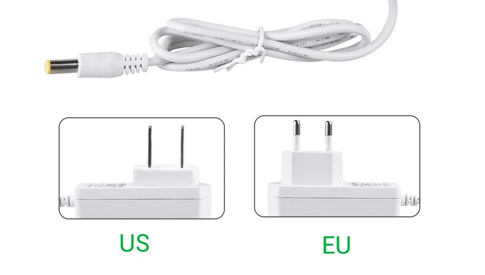 110 V-240 V-12 V AC DC Мощность адаптер Зарядное устройство 2A 24 Вт Питание Светодиодные ленты трансформаторы светодиодный драйвер разъема стандарта ЕС и США