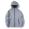 NEW SIZE Night Reflective Jackets Double Fabric Windbreaker Hooded Jacket Men Hip Hop Dancer Waterproof Zipper Coats Outwear 3