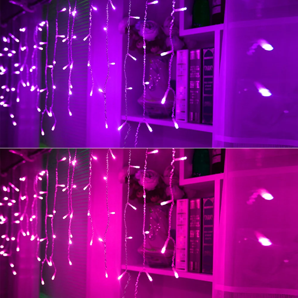 3,5 м 96LED Снежинка 110 v-220 v светящиеся гирлянды год Рождество вечерние свадебные садовая световая лампа гирлянда свет Рождества