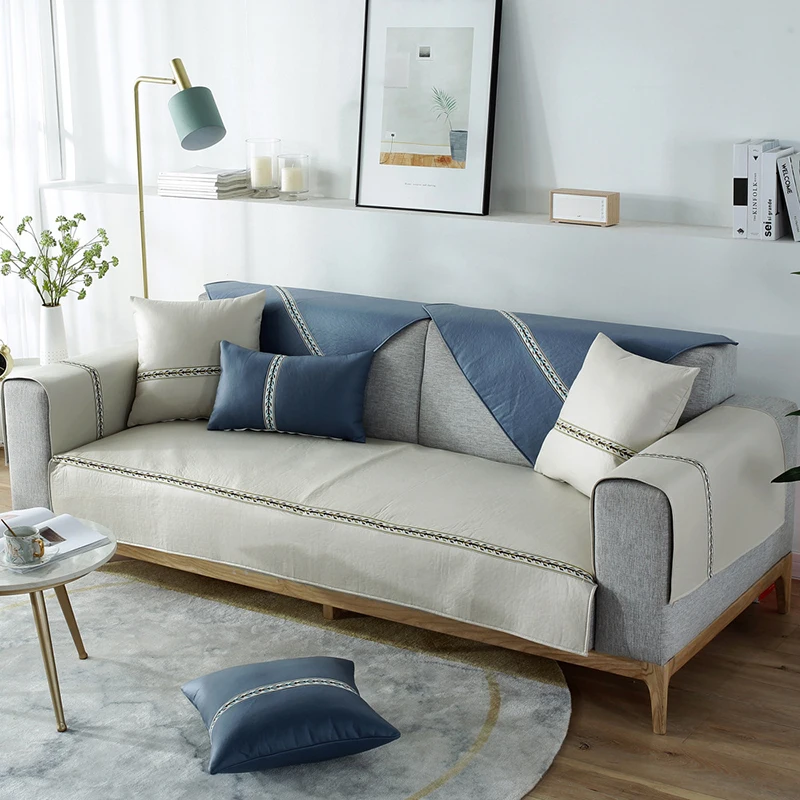 Luxury Waterproof Sofa Cover Urine proof Imitation Leather Non slip