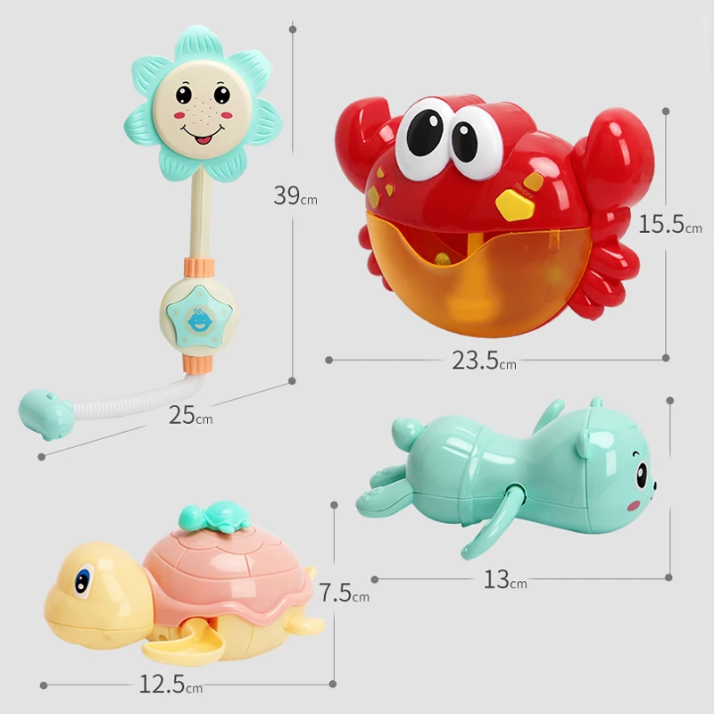 Детские игрушки для душа, игрушки для коктейлей, краб, пузырьковая машина для детей, Подсолнух, душ для мальчиков и девочек, для детей водные игрушки